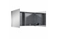 Wall mounted cabinet z lustrem Elita Medium, 100cm, 2 doors, 4 szklane półki, gniazdko electrical, szary