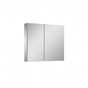 Wall mounted cabinet z lustrem Elita Basic, 60cm, 2 doors, 4 szklane półki, szary