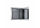 Wall mounted cabinet z lustrem Elita Basic, 50cm, 1 doors, 2 szklane półki, szary