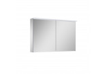 Wall mounted cabinet z lustrem Elita Premium, 60cm, 1 doors, 2 szklane półki, panel LED, szary