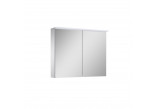 Wall mounted cabinet z lustrem Elita Premium, 120cm, 2 doors, 4 szklane półki, panel LED, szary