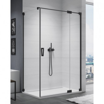 Shower cabin Sanswiss Cadura CA13+CAT1, 90x90cm, right, glass shade, profil black