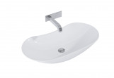 Countertop washbasin Elita Piato, 73x38cm, without overflow, white