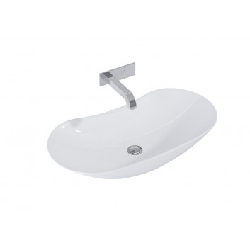 Countertop washbasin Elita Fresi, 70x40cm, without overflow, white