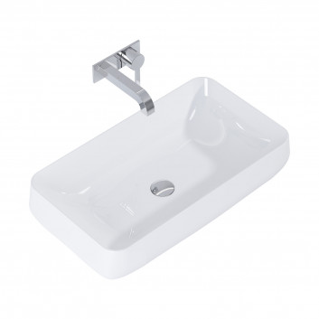 Countertop washbasin Elita Piato, 73x38cm, without overflow, white