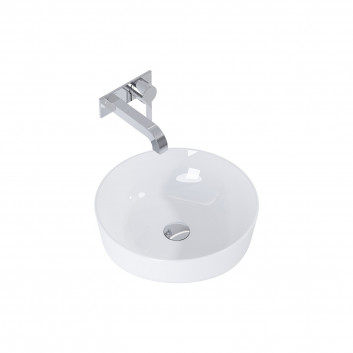 Countertop washbasin Elita Turda, 39x39cm, without overflow, white