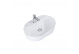 Countertop washbasin Elita Babette, 62x41cm, without overflow, battery hole, white