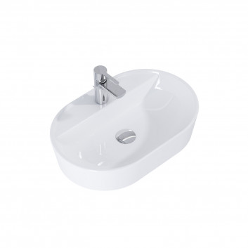 Countertop washbasin Elita Lorca, 41.5x41.5cm, without overflow, white