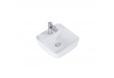 Countertop washbasin Elita Tonia, 39x39cm, without overflow, battery hole, white