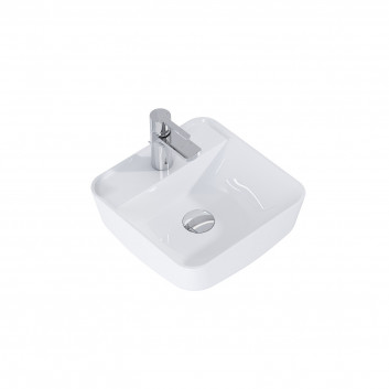 Countertop washbasin Elita Babette, 62x41cm, without overflow, battery hole, white