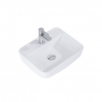 Countertop washbasin Elita Tonia, 39x39cm, without overflow, battery hole, white