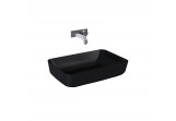Countertop washbasin Elita Nomia, 50x39cm, without overflow, black mat