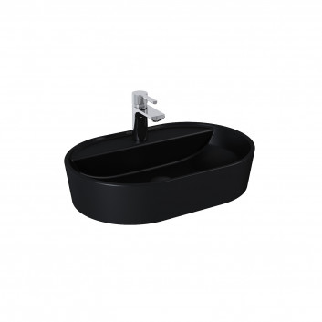 Countertop washbasin Elita Babette, 62x41cm, without overflow, battery hole, white