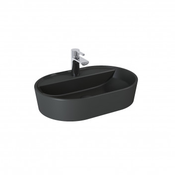 Countertop washbasin Elita Babette, 62x41cm, without overflow, battery hole, white