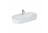 Countertop washbasin Elita Babette, 62x41cm, without overflow, battery hole, white