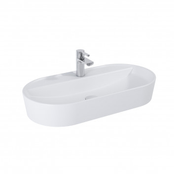 Countertop washbasin Elita Babette, 62x41cm, without overflow, battery hole, white