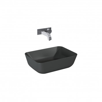 Countertop washbasin Elita Reni, 46x33cm, without overflow, fume matt