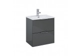 Set cabinet z umywalką Elita Street Plus, 50cm, 2 szuflady, antracyt