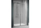 Door shower for recess installation Novollini Lunes 2.0 B, 90-96cm, glass transparent, silver profile