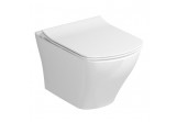 Bowl WC wall-hung Ravak Classic RimOff 37x51x33 cm bez kołnierza, white