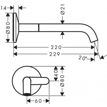 3-hole washbasin faucet Axor One Select, standing, height 246mm, set drain push-open, chrome