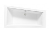 Asymmetric bathtub Besco Intima, 150x85cm, right version, acrylic, white