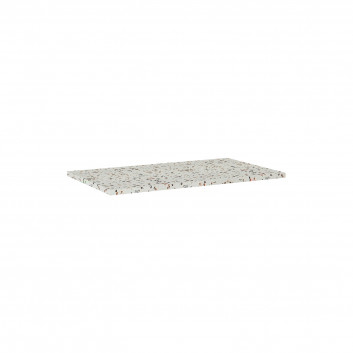 Blat naszafkowy Elita ElitStone Terrazzo, 60x46cm, marble, white mat