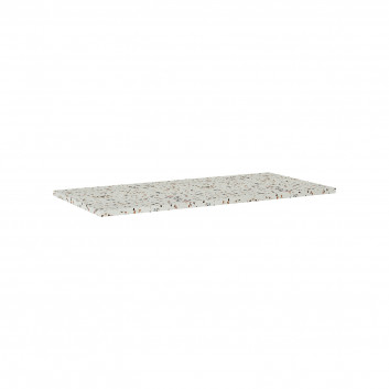 Blat naszafkowy Elita ElitStone Terrazzo, 60x46cm, marble, white mat