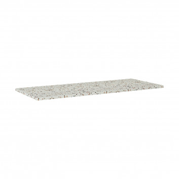 Blat naszafkowy Elita ElitStone Terrazzo, 100x46cm, marble, white mat