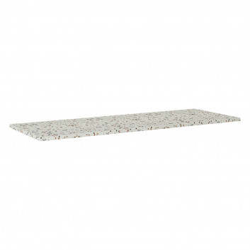 Blat naszafkowy Elita ElitStone Terrazzo, 120x46cm, marble, white mat