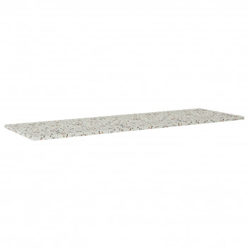 Blat naszafkowy Elita ElitStone Terrazzo, 140x46cm, marble, white mat