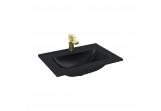 Vanity washbasin Elita Skappa 60, 61x46cm, z overflow, battery hole, black mat