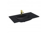 Vanity washbasin Elita Skappa 80, 81.5 x 46.6 cm, z overflow, battery hole, black mat