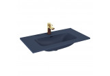 Vanity washbasin Elita Skappa 80, 81.5 x 46.6 cm, z overflow, battery hole, navy blue mat