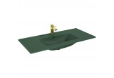 Vanity washbasin Elita Skappa 100, 101.5 x 46.6 cm, z overflow, battery hole, forest green mat