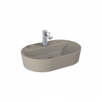 Countertop washbasin Elita Babette, 62x41cm, without overflow, battery hole, white