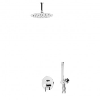 Shower set Bruma Lusitano, concealed, overhead shower 205mm with arm sufitowym, handshower 1-functional, sunrise