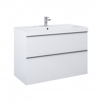 Cabinet vanity hanging Elita Look, 80cm, 2 szuflady, white shine