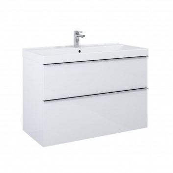 Cabinet vanity hanging Elita Look, 80cm, 2 szuflady, white shine