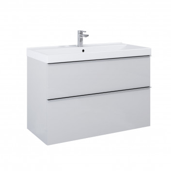 Cabinet vanity hanging Elita Look, 80cm, 2 szuflady, white shine