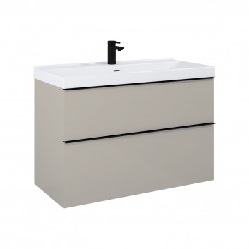 Cabinet vanity hanging Elita Look, 80cm, 2 szuflady, white shine