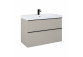 Cabinet vanity hanging Elita Look, 80cm, 2 szuflady, white shine