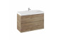 Cabinet vanity hanging Elita Look, 80cm, 2 szuflady, white shine