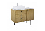 Cabinet vanity Elita Legacy, 100cm, right version, 3 drawers, 1 door, oak naturalny