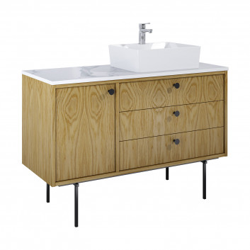 Cabinet vanity Elita Legacy, 100cm, right version, 3 drawers, 1 door, oak naturalny