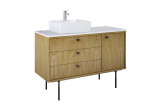 Cabinet vanity Elita Legacy, 120cm, left version, 3 drawers, 1 door, oak naturalny