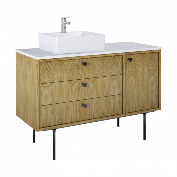 Cabinet vanity Elita Legacy, 120cm, right version, 3 drawers, 1 door, oak naturalny