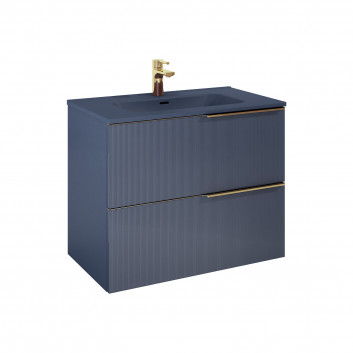 Cabinet vanity Elita Soho, 60cm, 2 szuflady, black mat