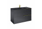 Cabinet vanity Elita Soho, 80cm, 2 szuflady, black mat