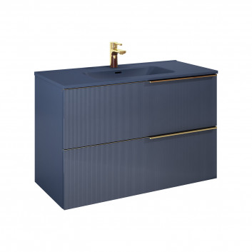 Cabinet vanity Elita Soho, 80cm, 2 szuflady, black mat